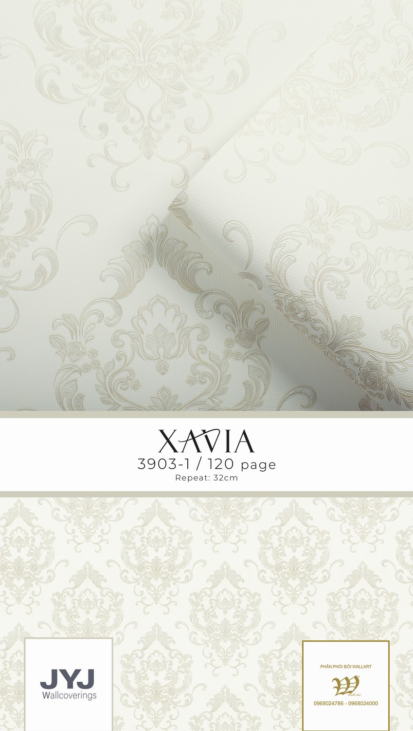 Giấy dán tường cổ điển Xavia 3903-2